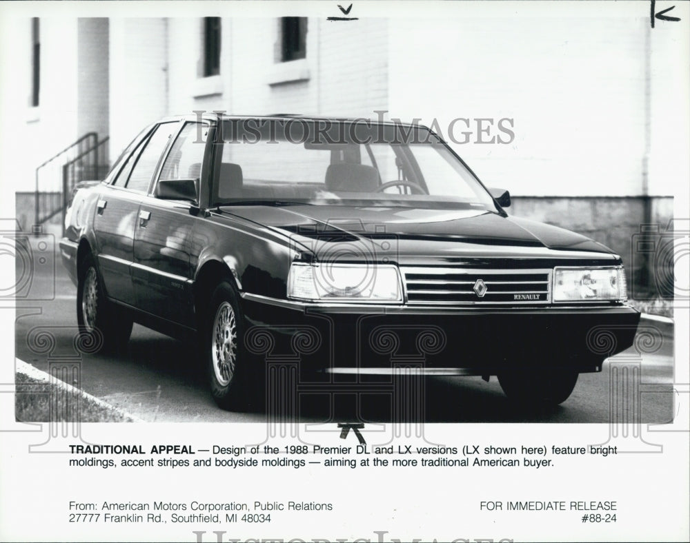 1987 Press Photo 1988 AMC Premier - Historic Images