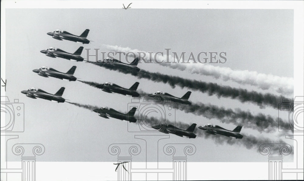 1992 Press Photo Italian Air Force at Michigan Air Show at Willow Run Airport - Historic Images