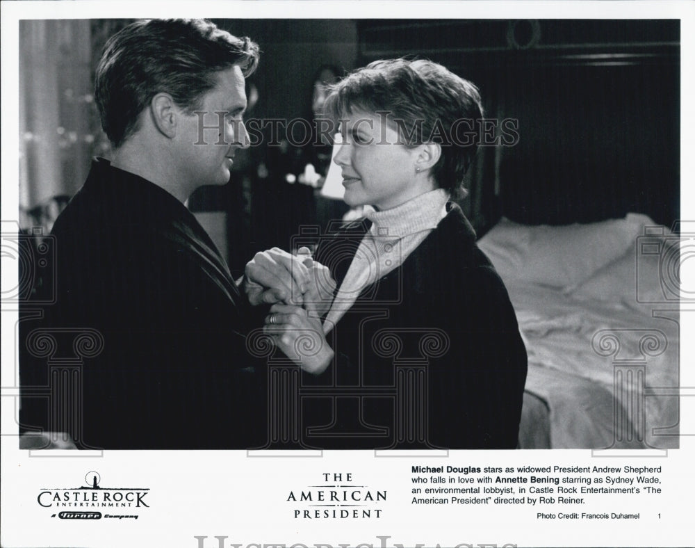 Press Photo Michael Douglas and Annette Bening in &quot;The American President&quot; - Historic Images