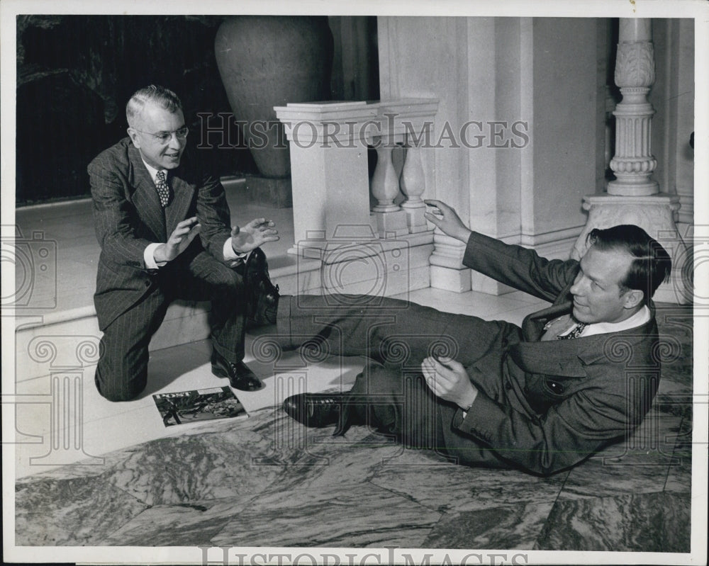 Press Photo Sports Writer Bob Broeg Post Associate Editor Ralph Knight - Historic Images