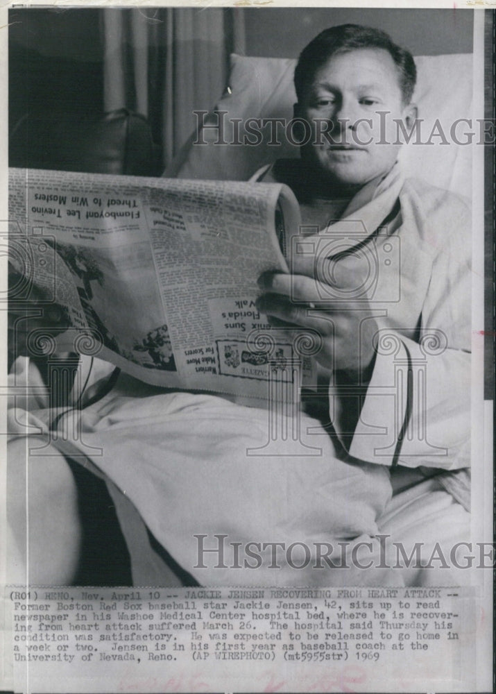 1969 Former Boston Red Sox Baseball Star Jackie Jenson In Hospital - Historic Images