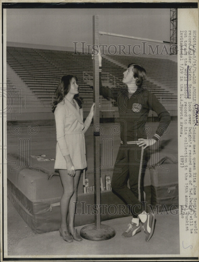 1974 Sunkist Indoor meet queen Rita Jane Scott world record holder - Historic Images