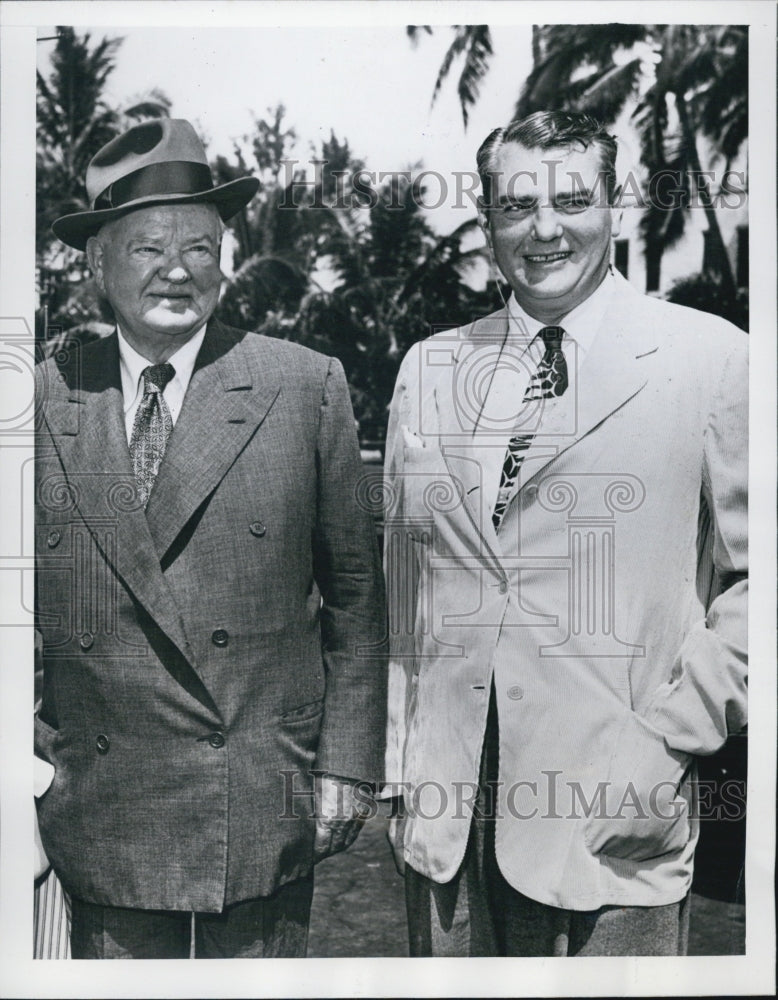 1952 Herbert Hoover and son Herbert jr. - Historic Images