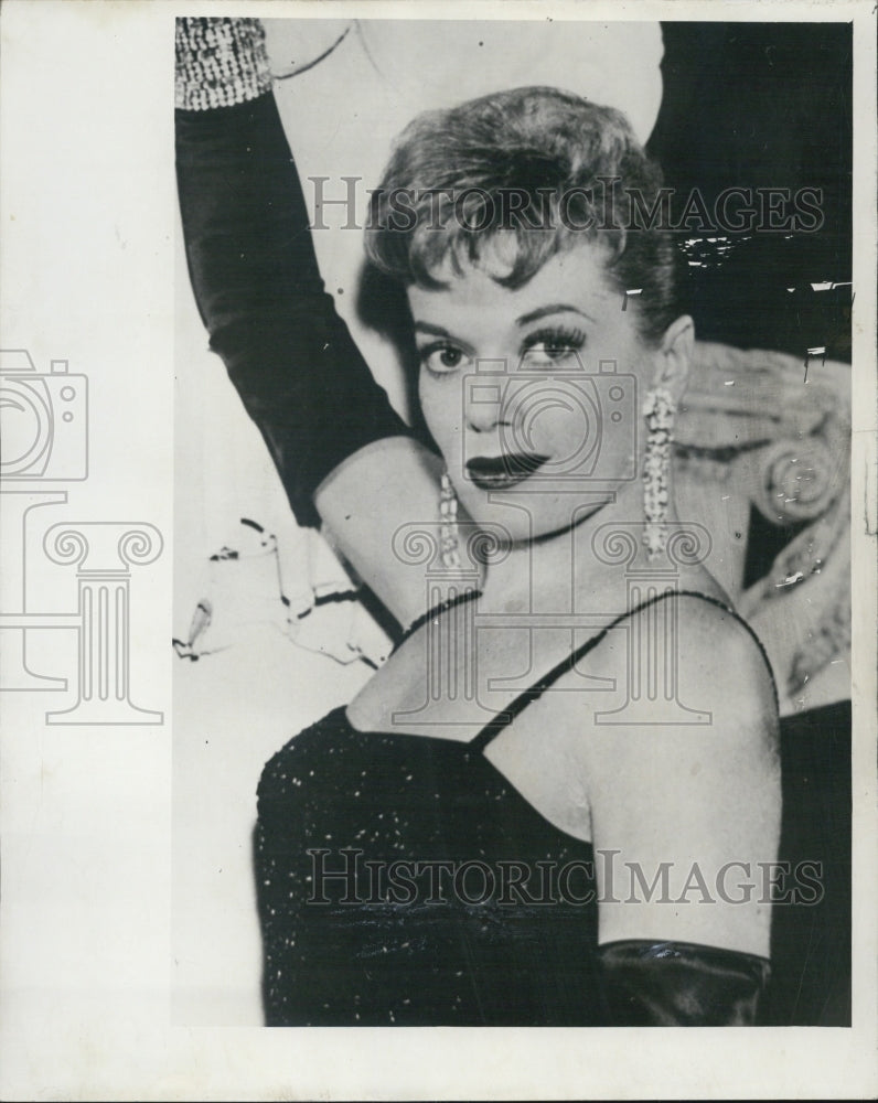 1957 Press Photo Janis Paige actress - Historic Images