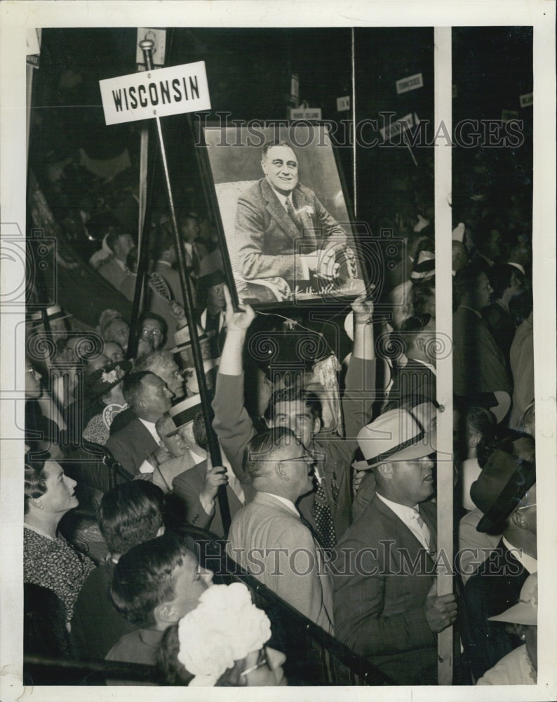 1940 General Demonstration Roosevelt convention floor - Historic Images