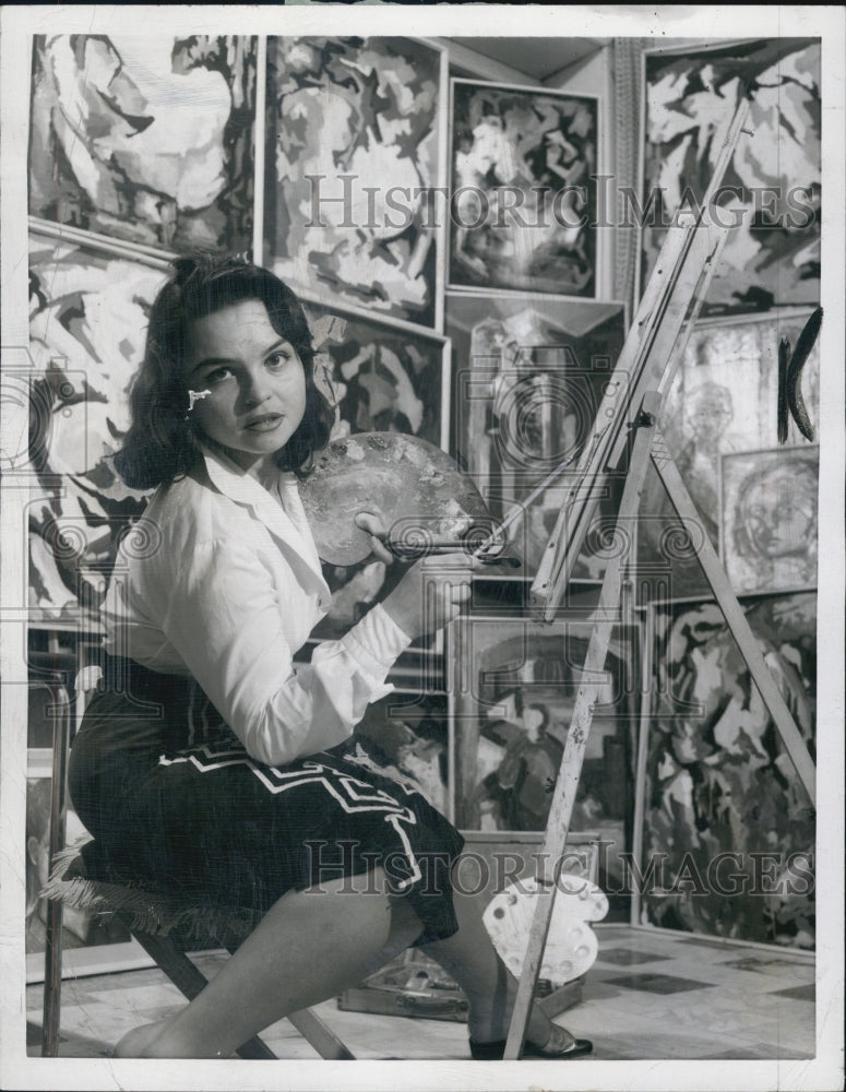 1957 Dolce Oliviera Brazilian Artist painter - Historic Images