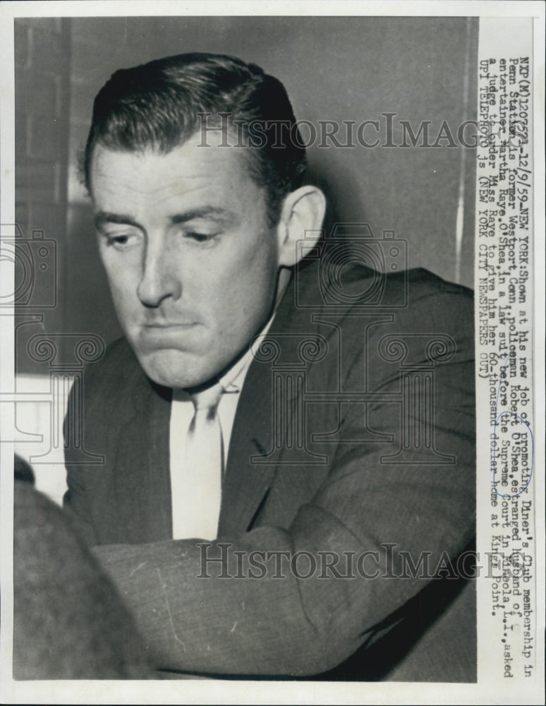 1959 Robert O&#39;Shea/Police/Estranged Husband Of Martha Raye - Historic Images