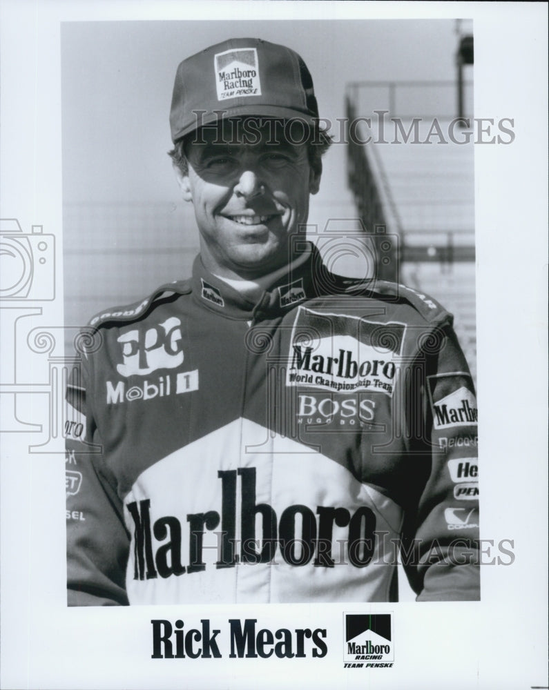 Press Photo Rick Mears Race car driver Marlboro Racing - Historic Images