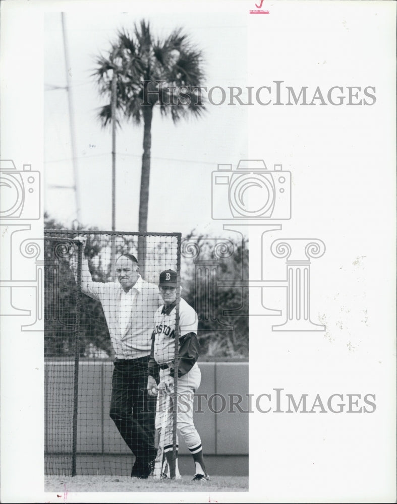 1988 Press Photo Boss Sox- John mc Namara and his Boss Heywood Sullivan,(left) - Historic Images