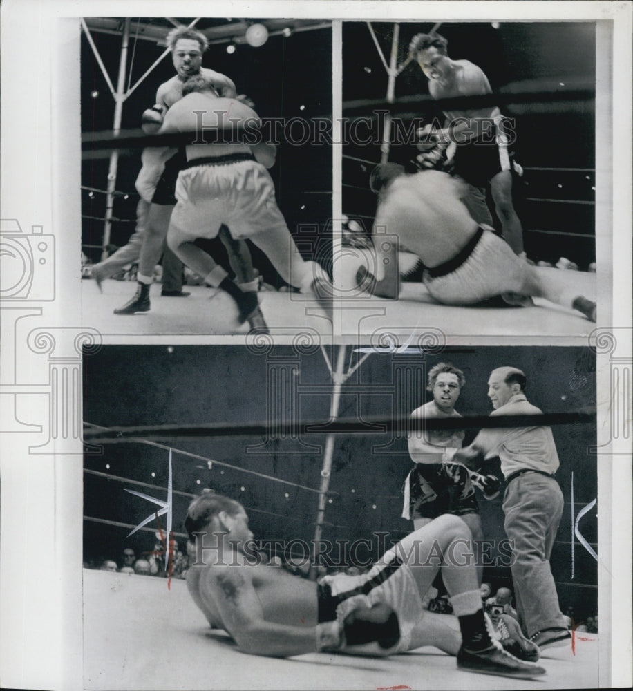 1955 Archie Moore knock down Olyson in 3rd Round - Historic Images