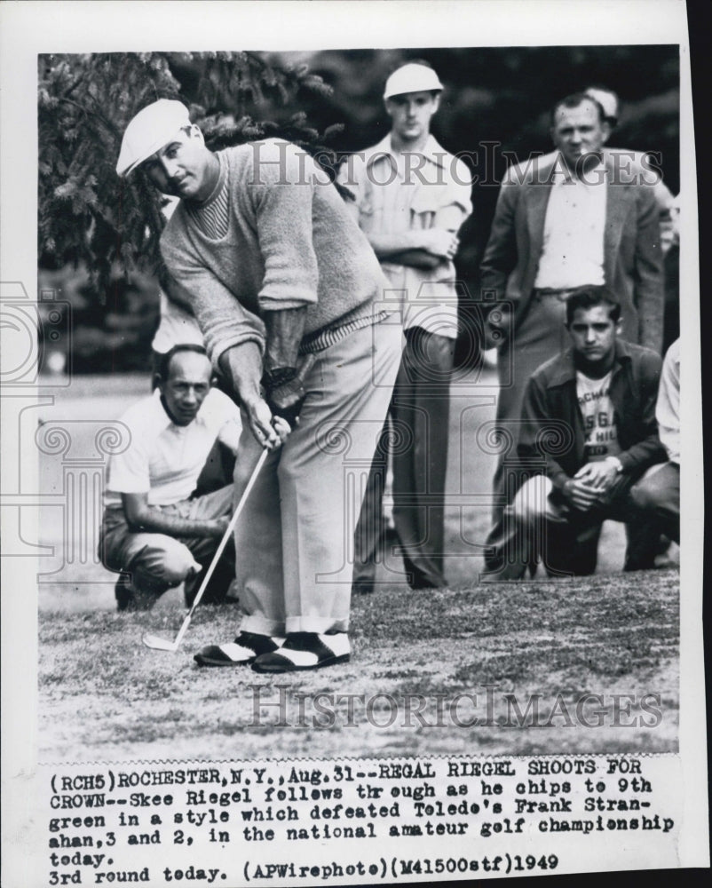 1949 Skee Reigel Chips To 9th Green In Rochester NY Natl Amateur Glf - Historic Images