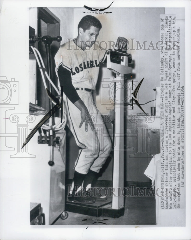 1964 Bo Belinsky Pitcher Los Angles Angels - Historic Images