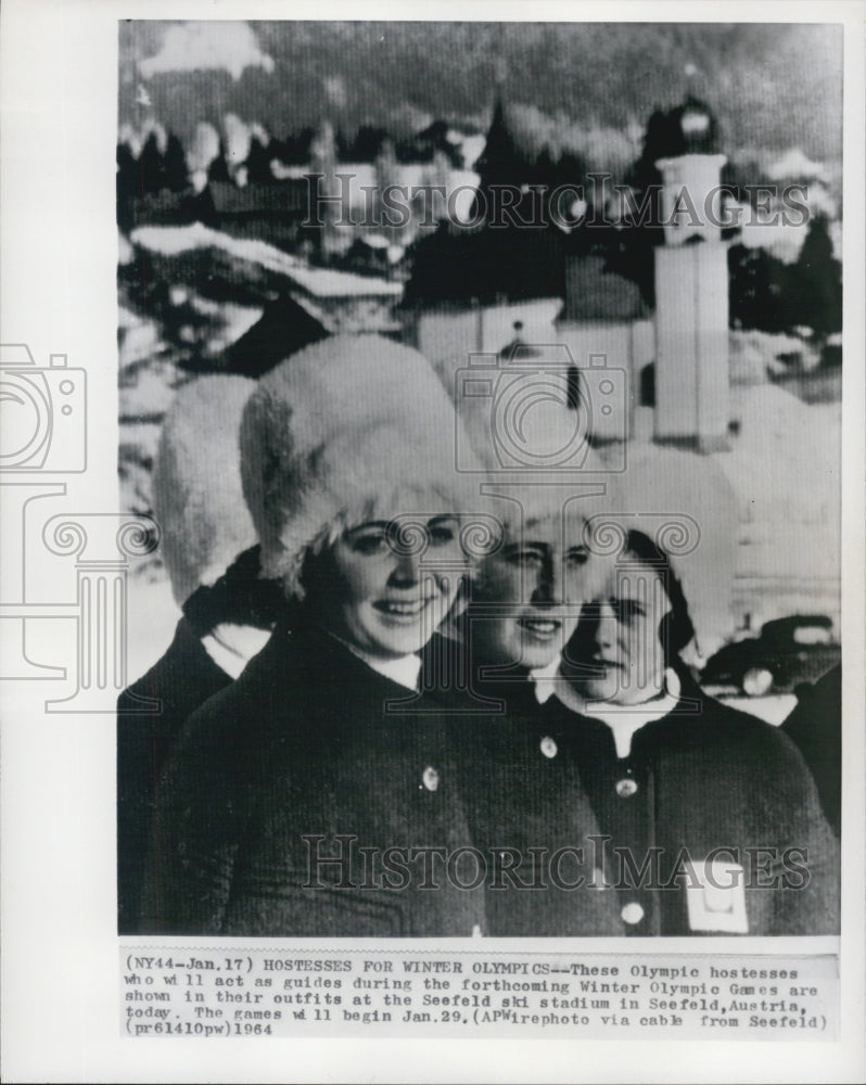 1964 Hostesses for winter Olympics - Historic Images