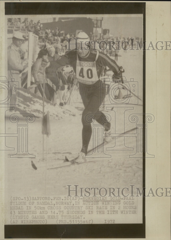 1972 Tyldun of Norway Wins 50km Cross Country Ski Race - Historic Images