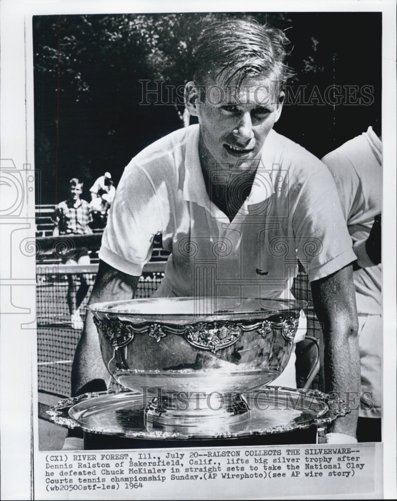 1964 Ralston Wins National Clay Court Championship - Historic Images