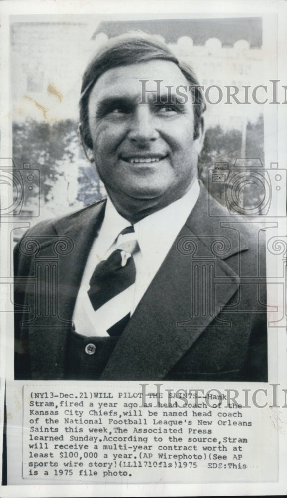 1976 Head Coach New Orleans Saints Football Team Hank Stram - Historic Images