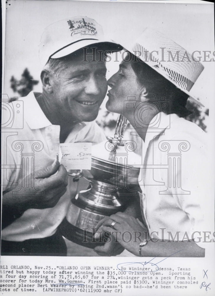 1962 Bo Wininger Professional Golfer Wins Orlando Open Golf Tourney - Historic Images