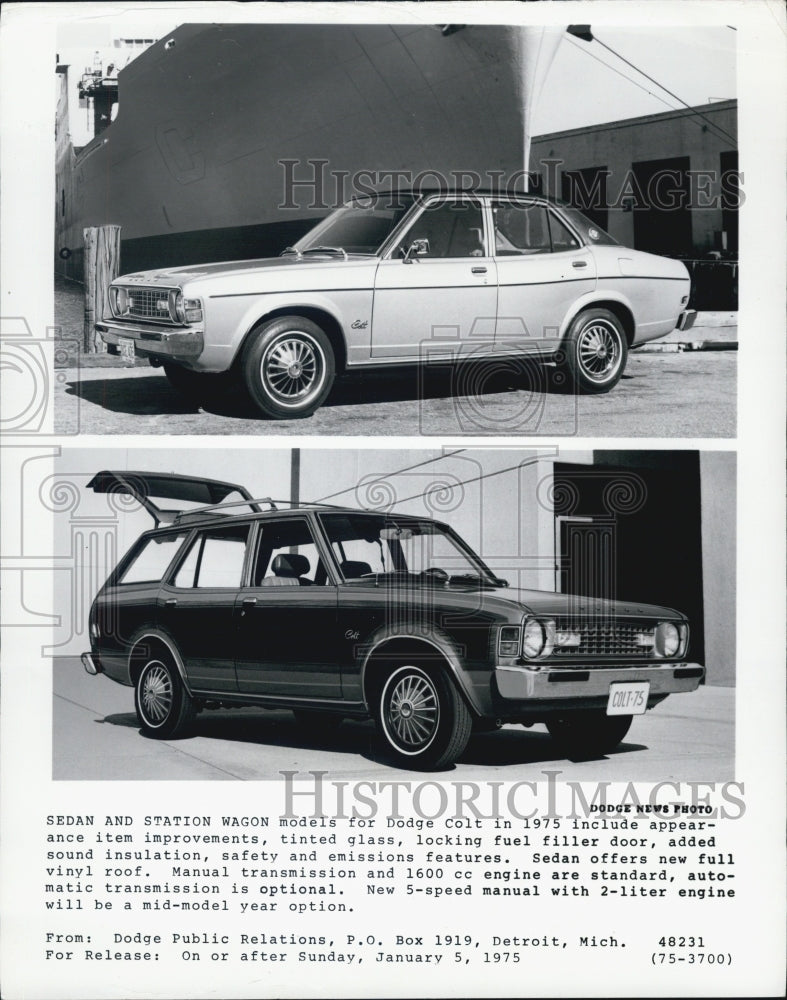 1975 New Dodge Colt Sedan And Dodge Colt Station Wagon - Historic Images