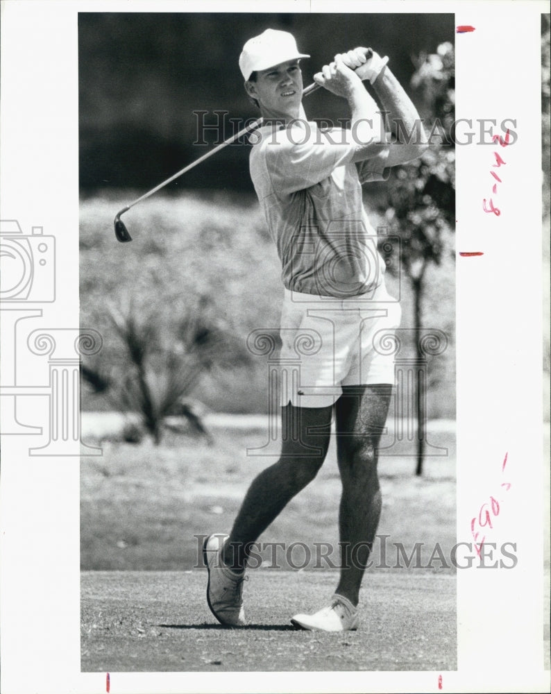 1986 Press Photo Barry Cheesman Golf - Historic Images