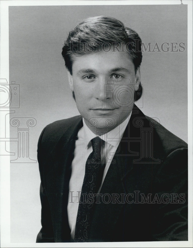 1987 Press Photo Bill Macatee NBC TV Host &quot;Sunday Today&quot; Sports Commentator - Historic Images