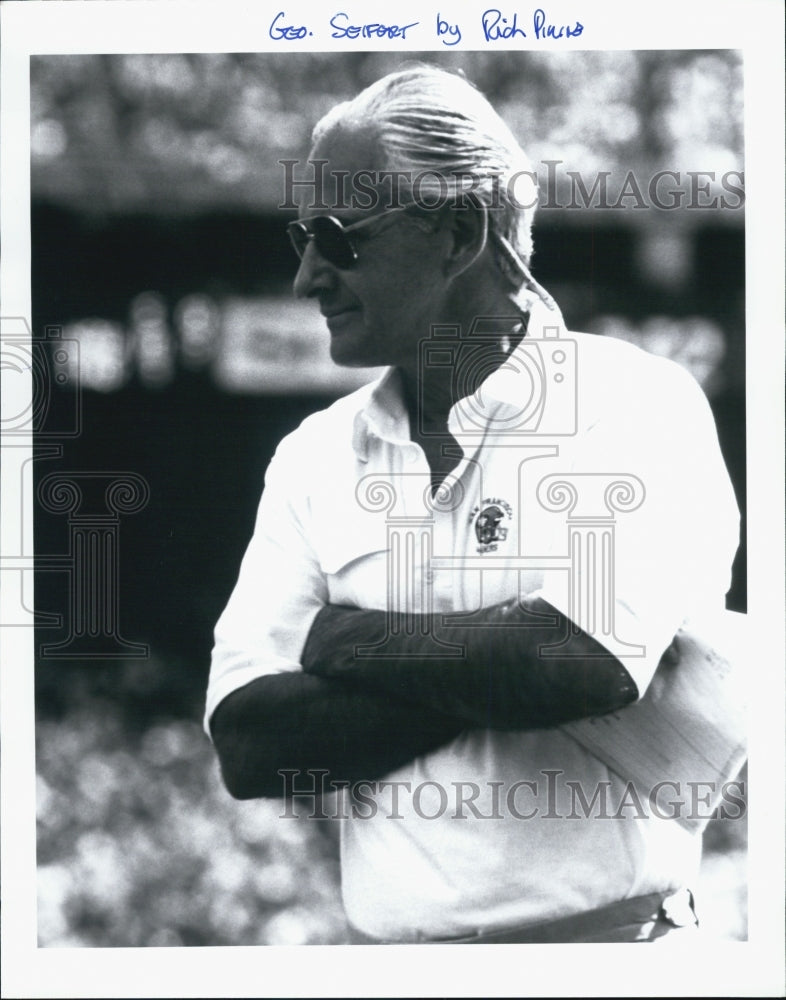 Press Photo George Seifort, head coach San Francisco 49ers - Historic Images