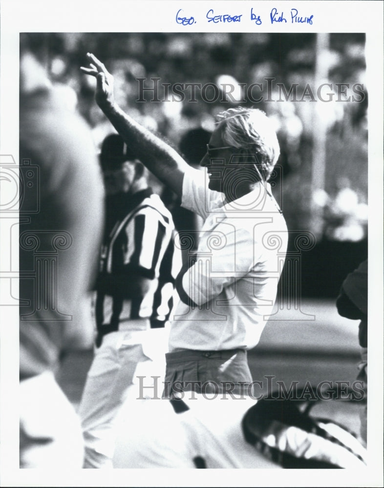 Press Photo George Seifort, head coach San Francisco 49ers - Historic Images