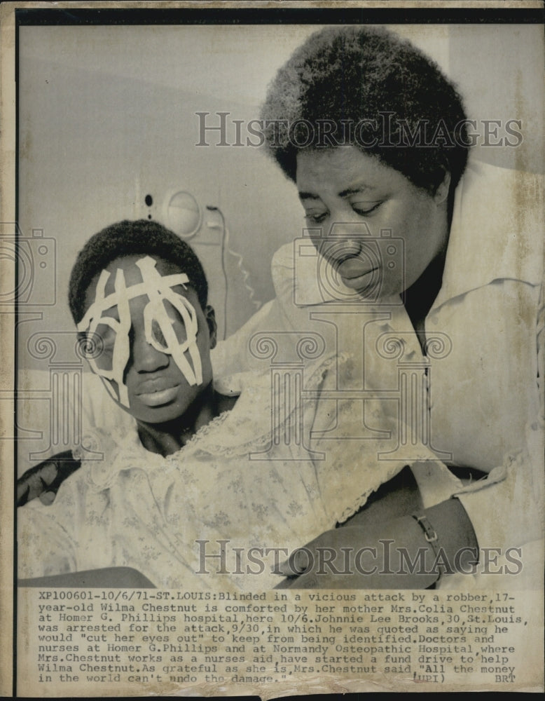 1971 Press Photo Teen Eyes Cut And Blinded During Robbery In St Louis-Wilma - Historic Images