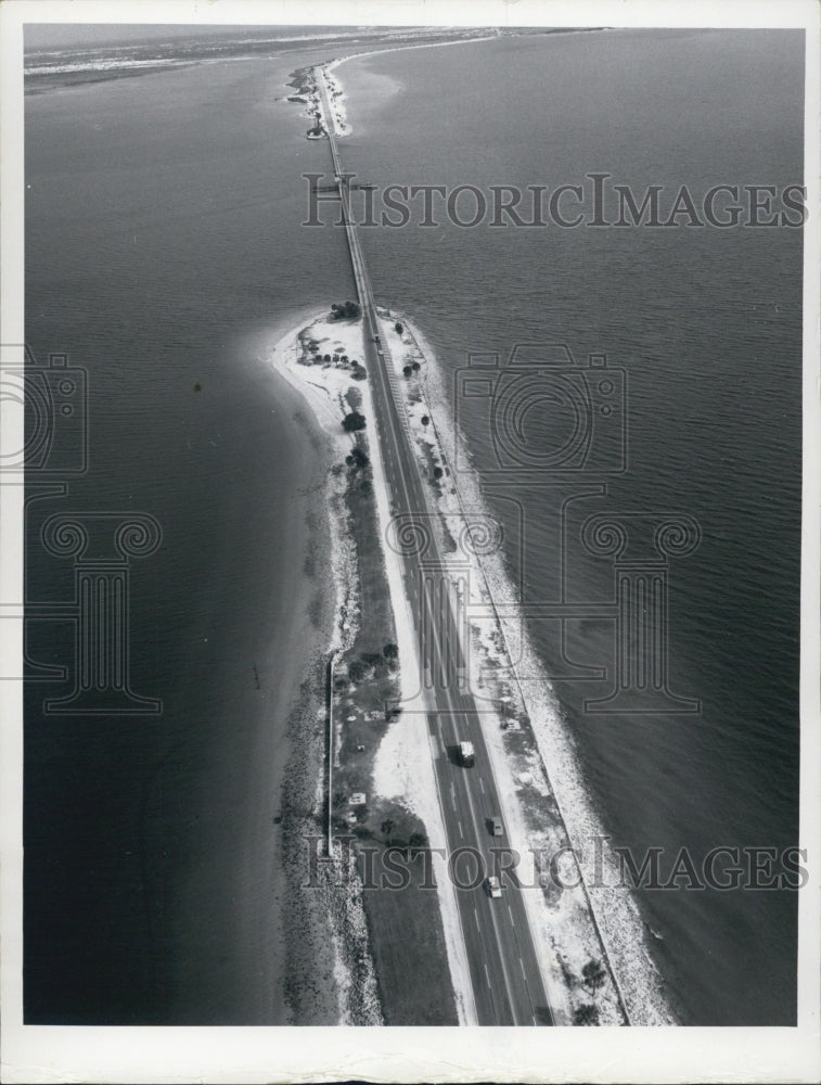 1969 Courtney Campbell Causeway And Bridge Bird&#39;s Eye View - Historic Images