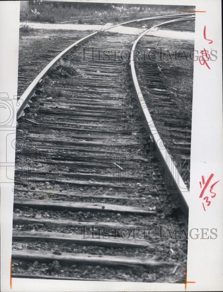 1970 Press Photo Railroad tracks - RSG28415 - Historic Images