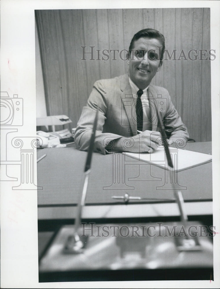 1969 President Roy Sands plans opening day Automated Business - Historic Images