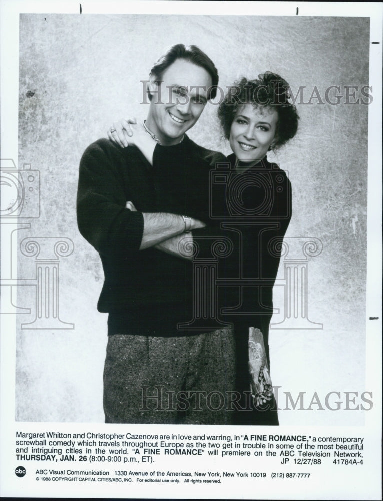 1988 Press Photo A Fine Romance Series Christopher Cazenove Margaret Whitton - Historic Images