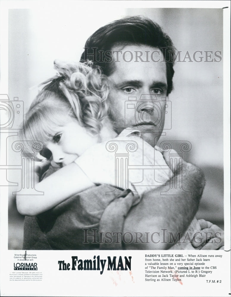 1991 Press Photo Gregory Harrison And Ashleigh Blair In Daddy&#39;s Little Girl COPY - Historic Images