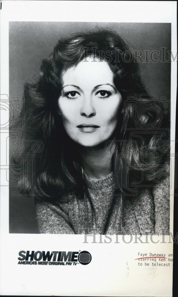 Press Photo Actress Faye Dunaway in showtime movie - Historic Images