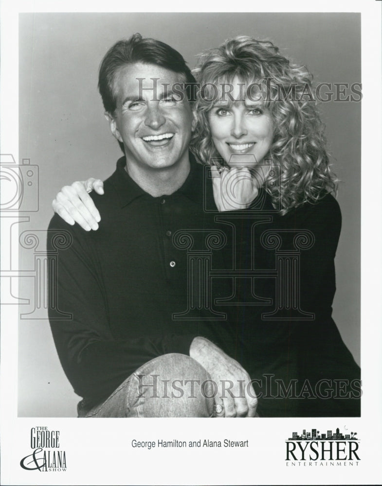 1996 Press Photo The George And Alana Show Hosts Promotion Hamilton Stewart - Historic Images