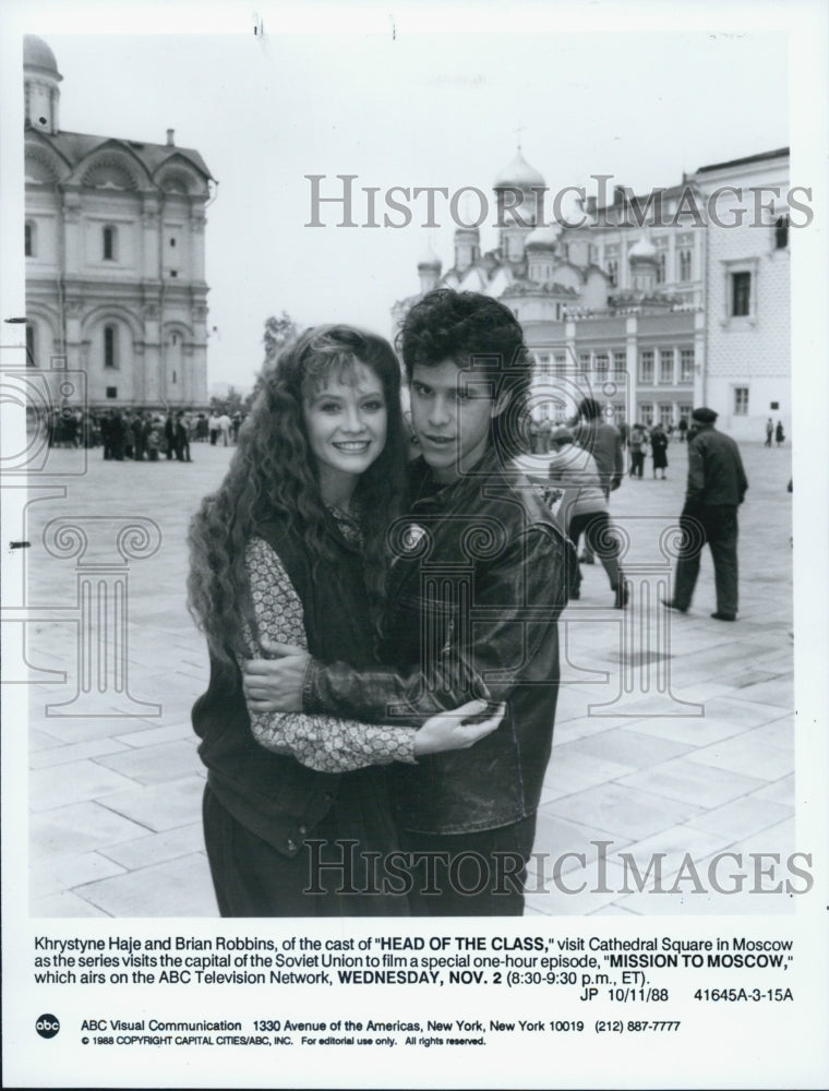 1993 Press Photo Khrystyne Haje Brian Robbins Actors Head Of The Class - Historic Images
