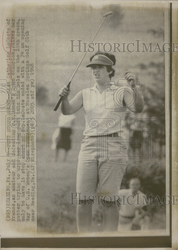 1968 Press Photo Independence Day Defeat For Catherine LaCoste, Women&#39;s Golf - Historic Images
