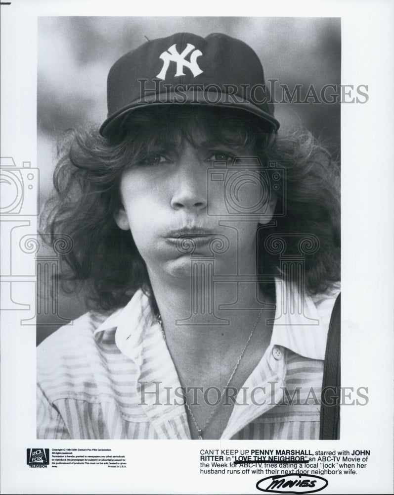 1984 Press Photo Penny Marshall Actress Love Thy Neighbor Television Movie - Historic Images