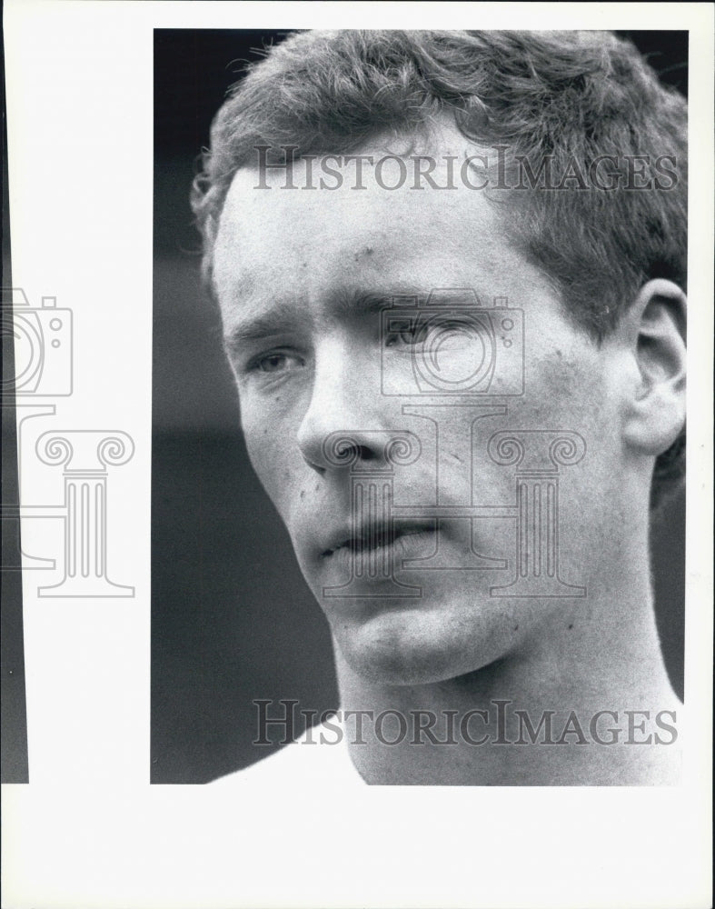 1989 Press Photo Jason Smith All League Defender Interlake High School Soccer - Historic Images