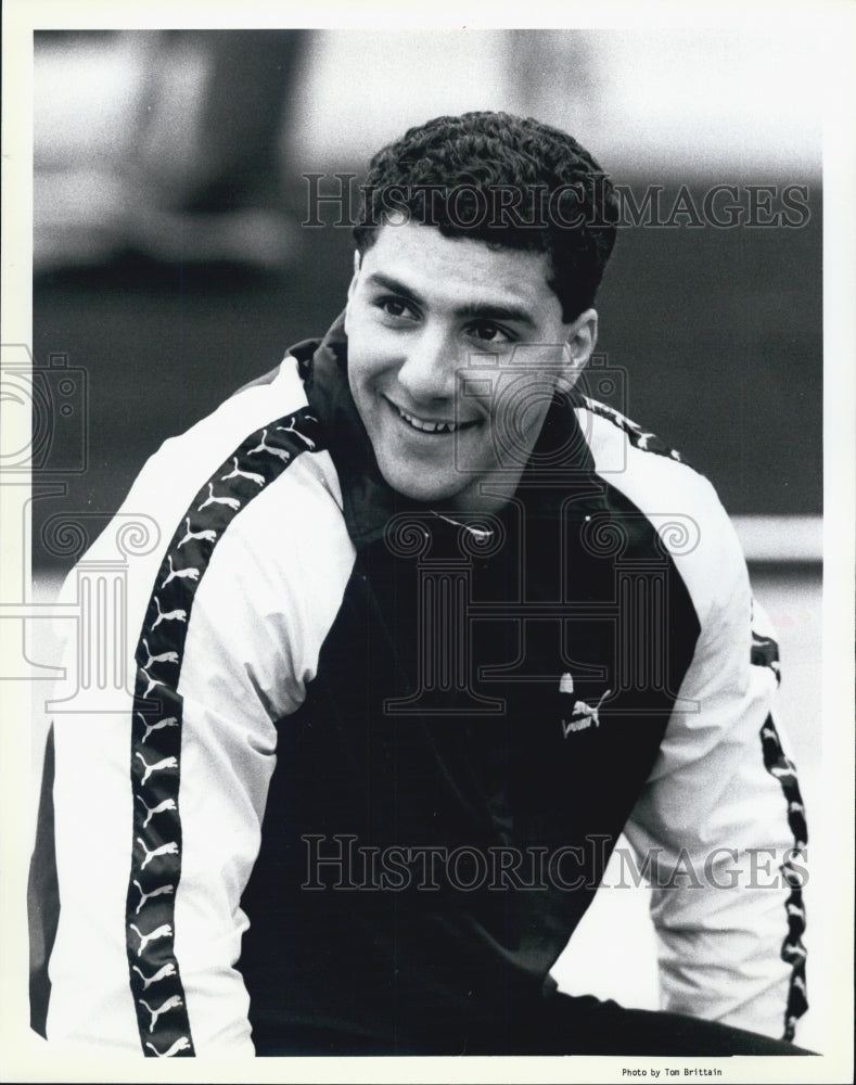 1986 Press Photo Mike Ramos, track - Historic Images