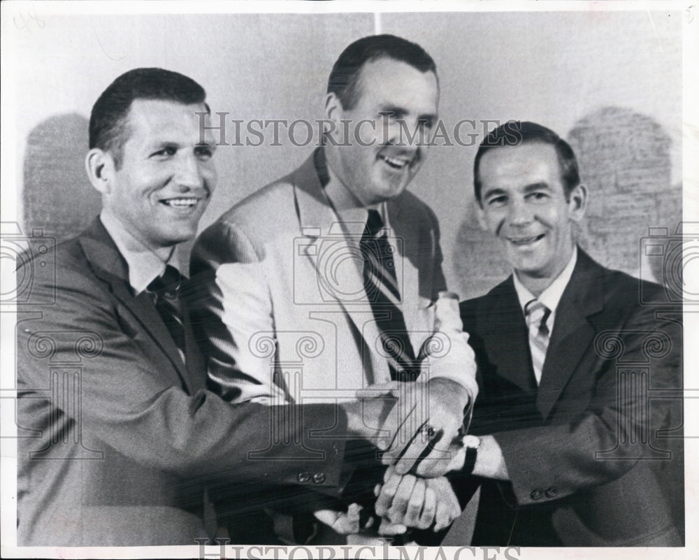 1970 Larry Popein, Murray Costello & Emile Francis - Historic Images