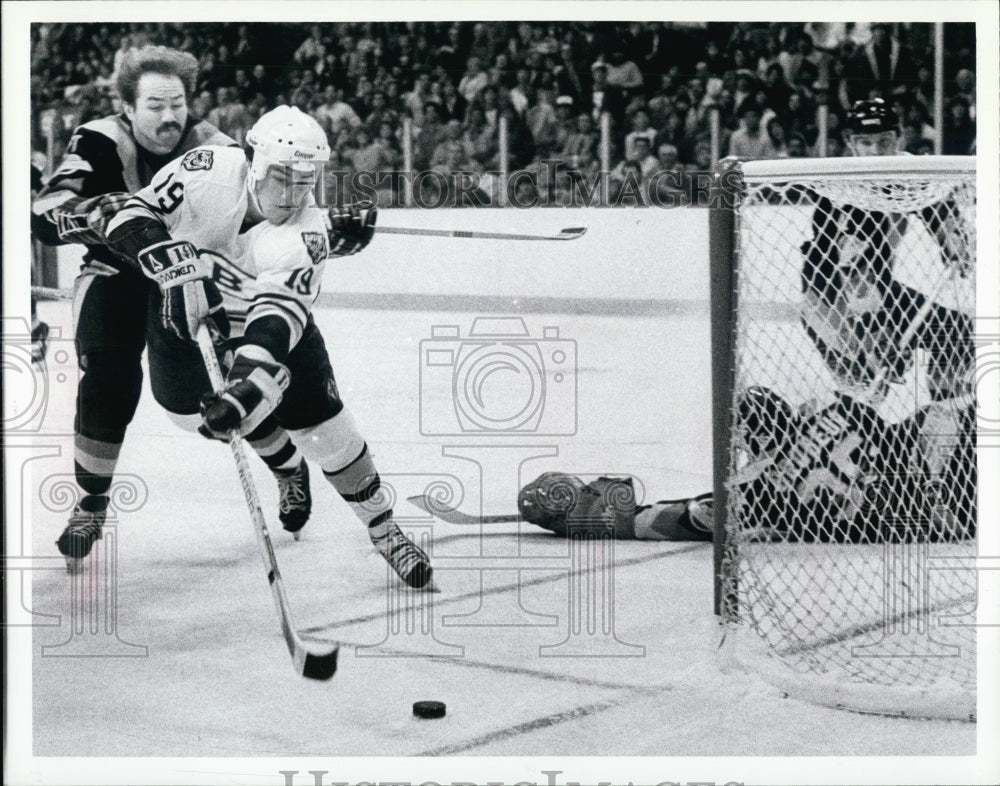 Press Photo Canadian professional hockey left winger Normand Leveille - Historic Images