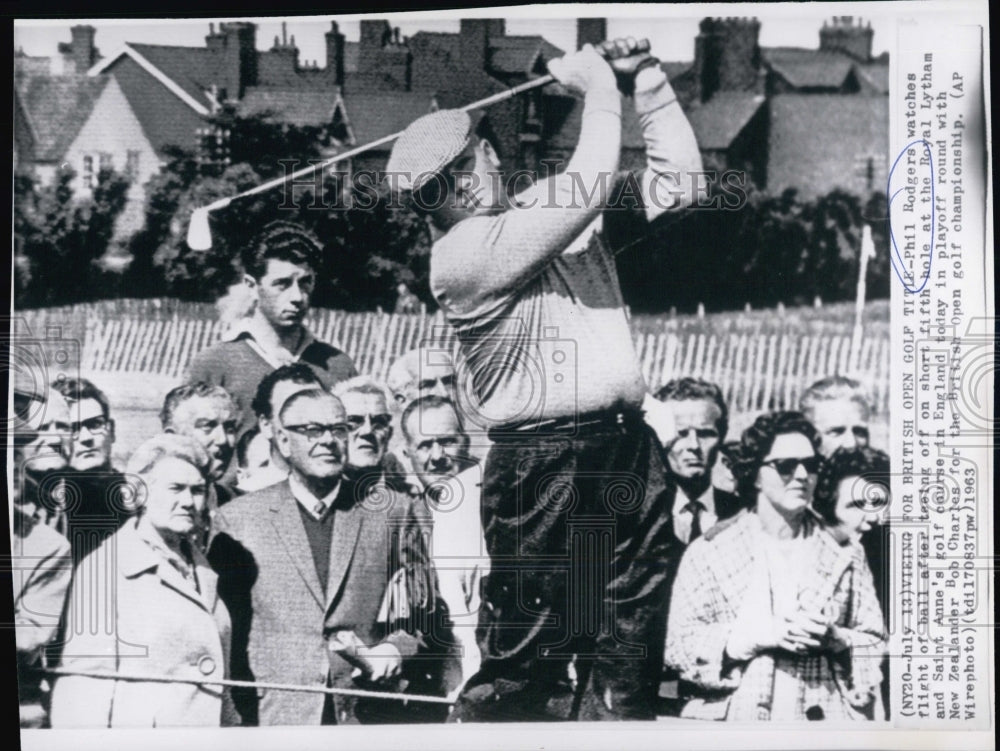 1963 British Open Golf Championship Golfer Phil Rodgers Teeing Off - Historic Images