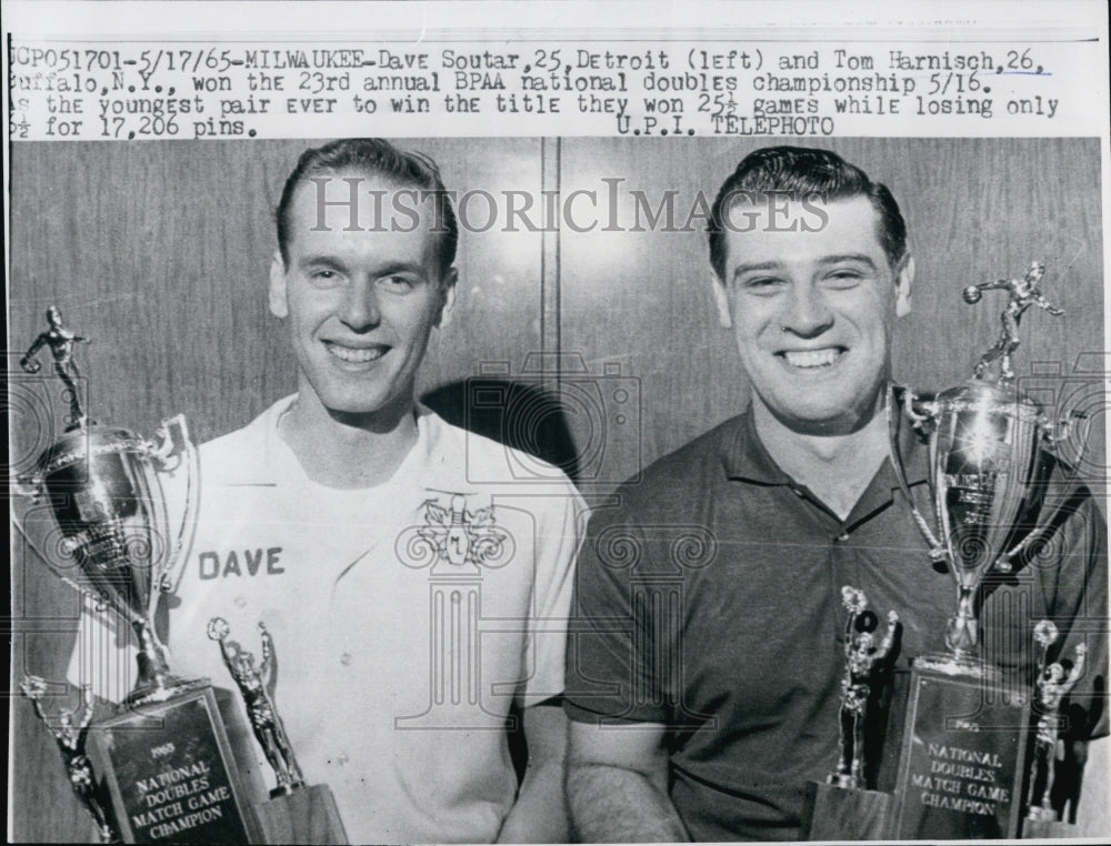 1965 BPAA National Doubles Champions Dave Soutar Tom Harnisch - Historic Images