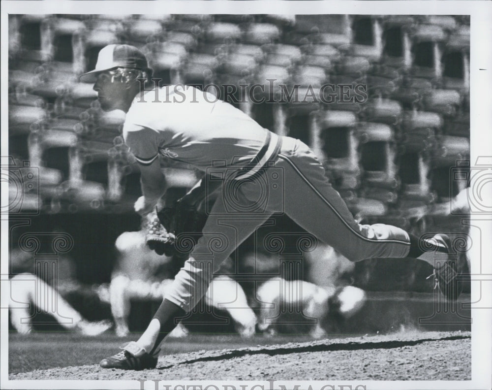 1980 Press Photo Baylor Moore Toronto Blue Jays Pitcher - Historic Images