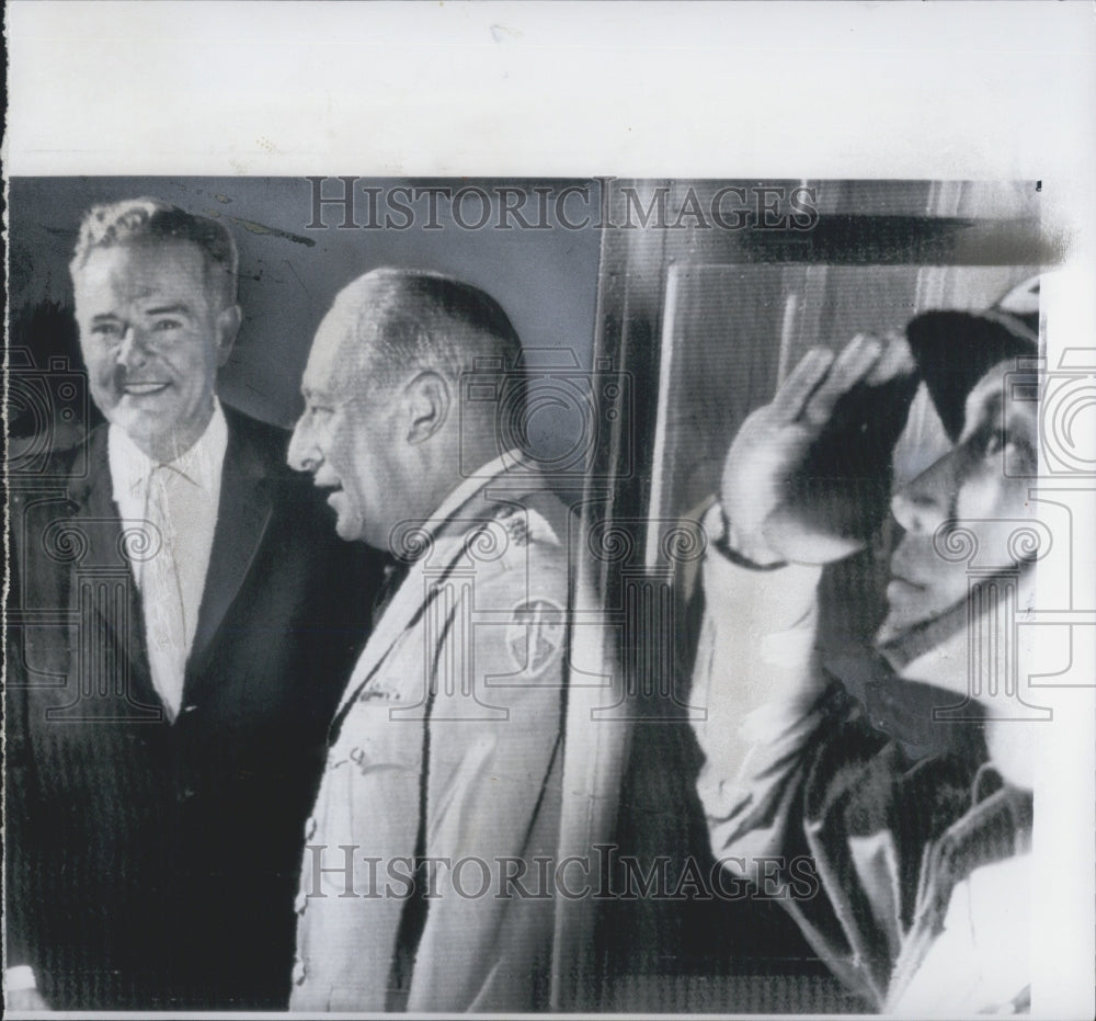 1963 US Ambassador Henry Cabot Lodge Arriving South Vietnam - Historic Images