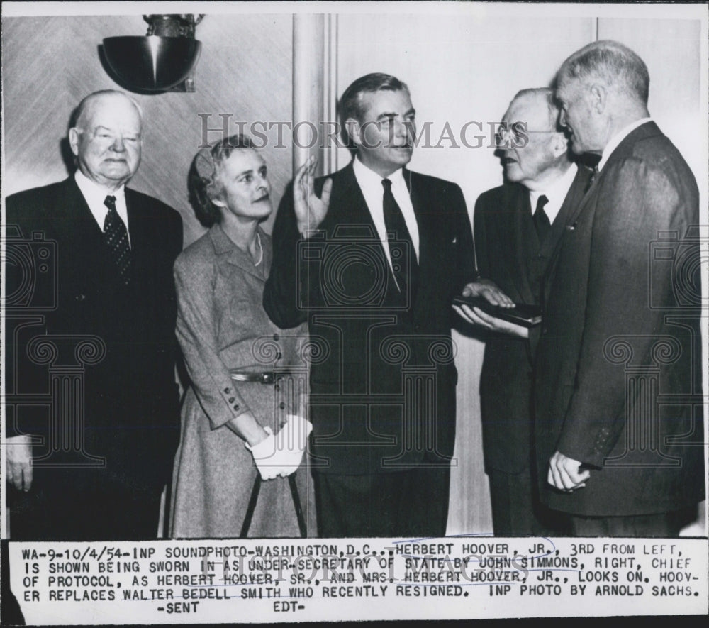 1954 Herbert Hoover Jr Swearing In Undersecretary Of State - Historic Images