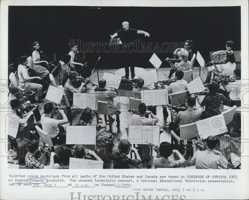 1964 Musicians United States Canada Congress Strings Eugene Ormandy - Historic Images