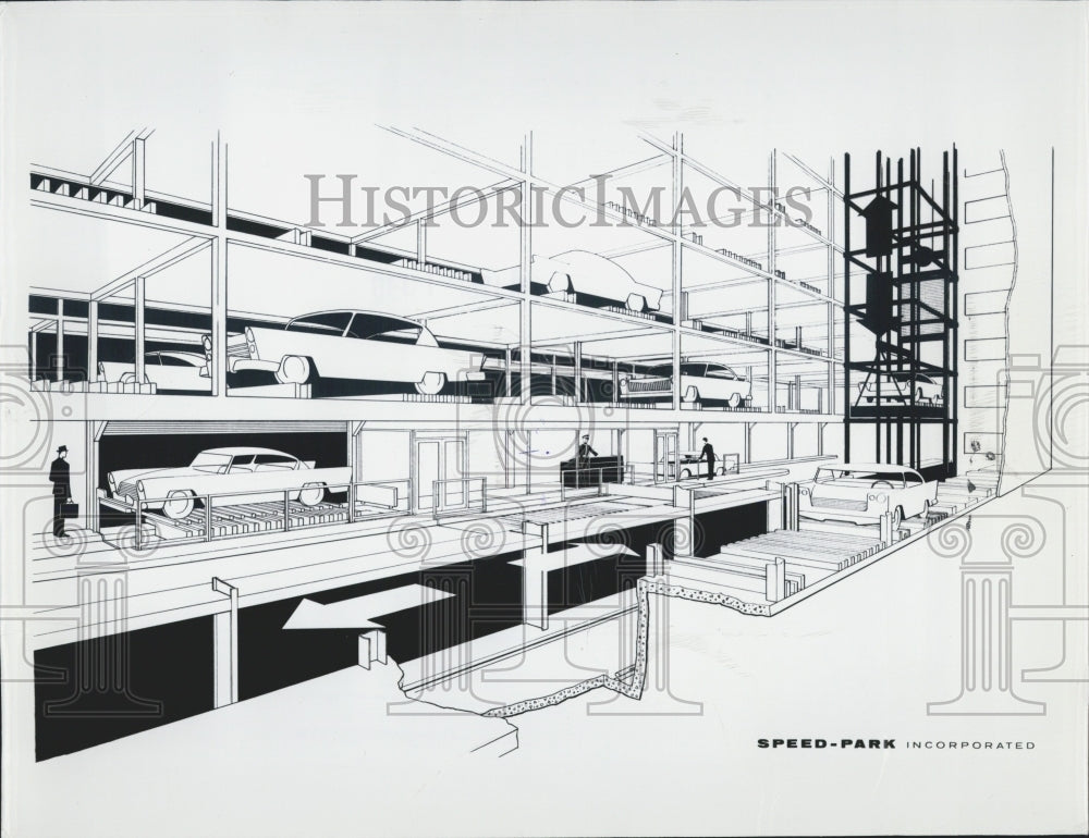 1961 Automated Parking Garage - Historic Images