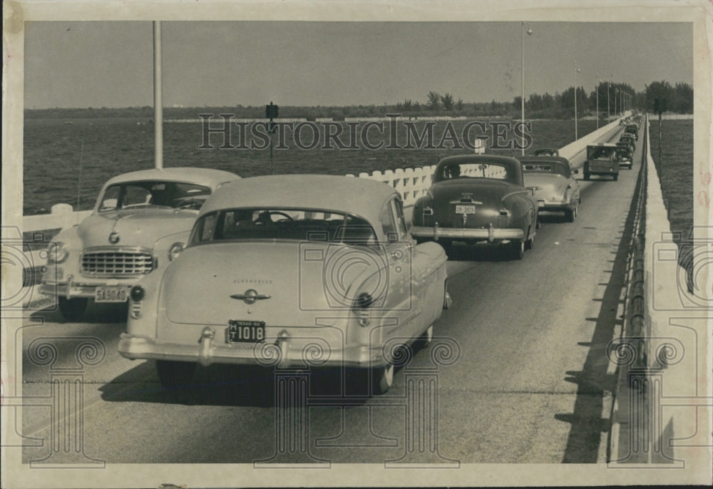 1954 free 1954 on a 1924 toll bridge - Historic Images