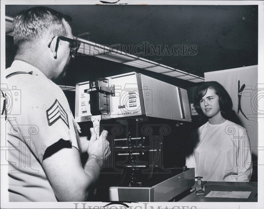 1965 16-Year-Old Jane Cnudde Getting Photo Driver&#39;s License - Historic Images